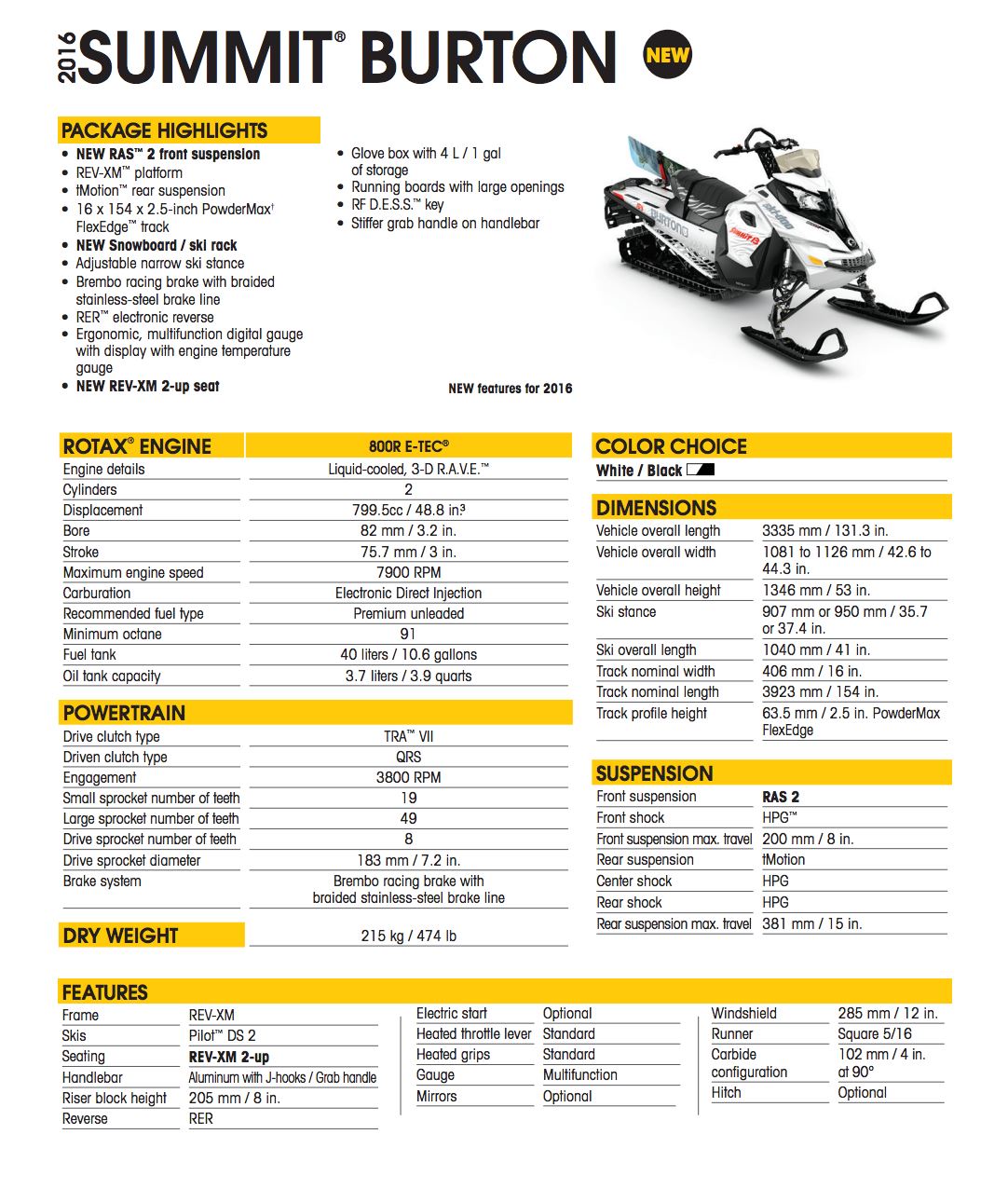 2016 Ski Doo Summits New Color Added They re here SnoWest Magazine